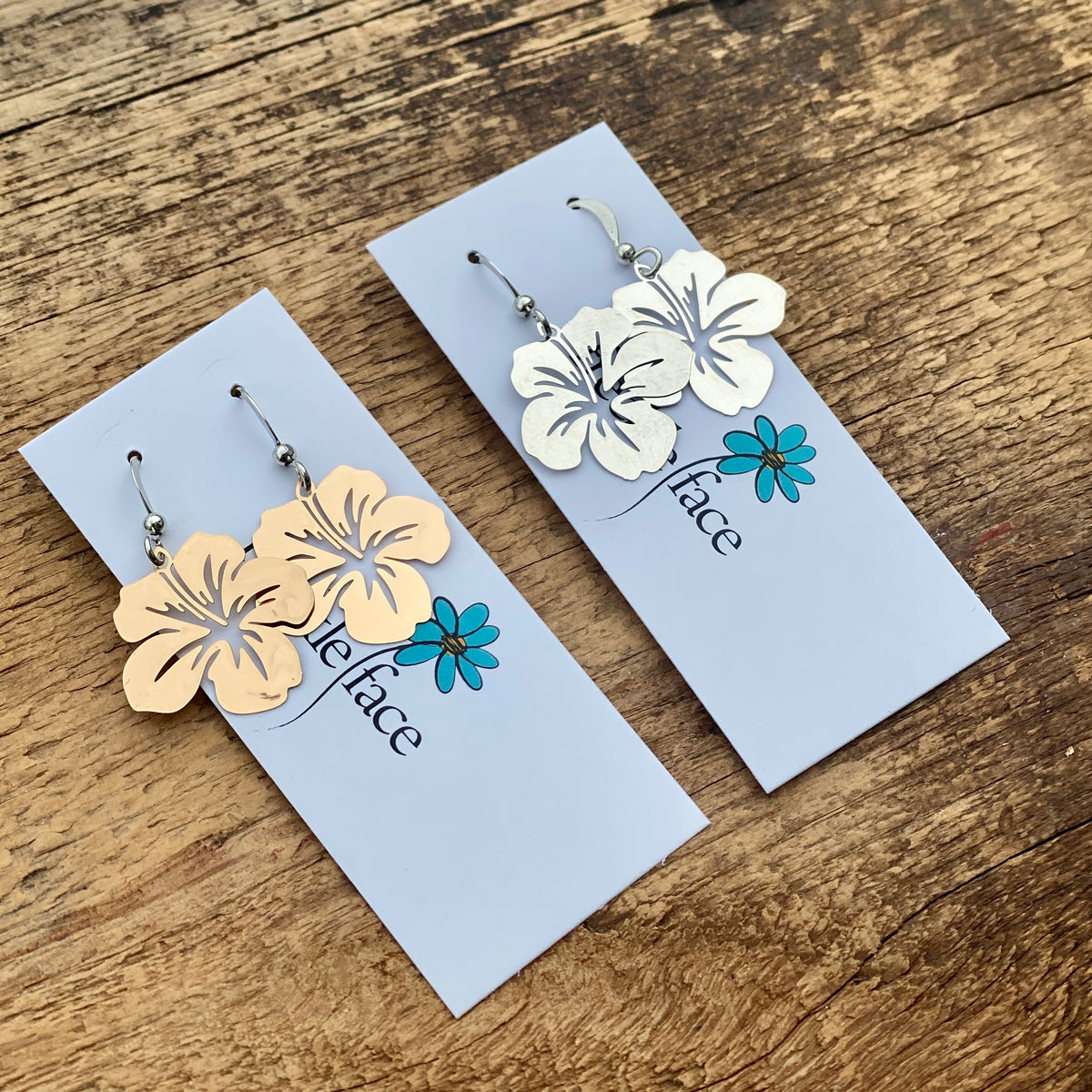 Hibiscus Flower earrings – Freckle Face Jewellery