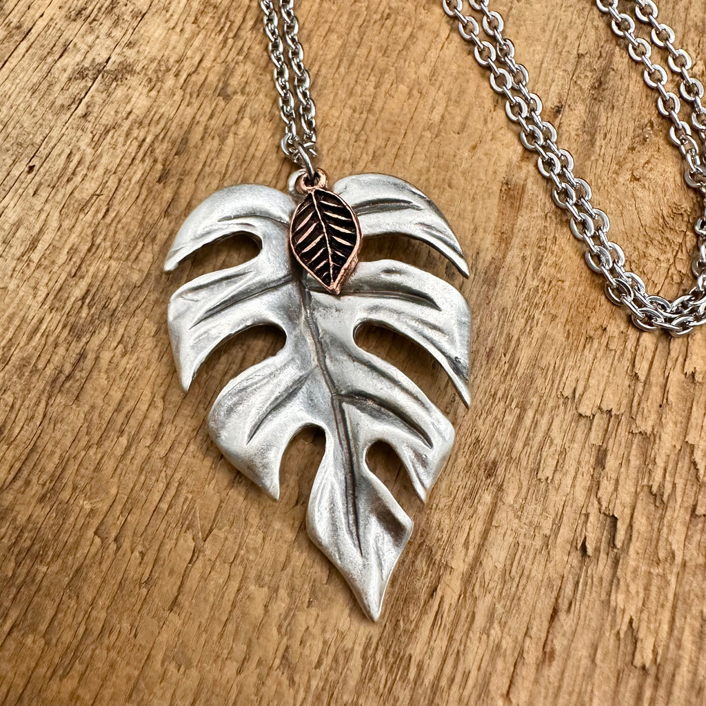 Monstera Leaf Necklace