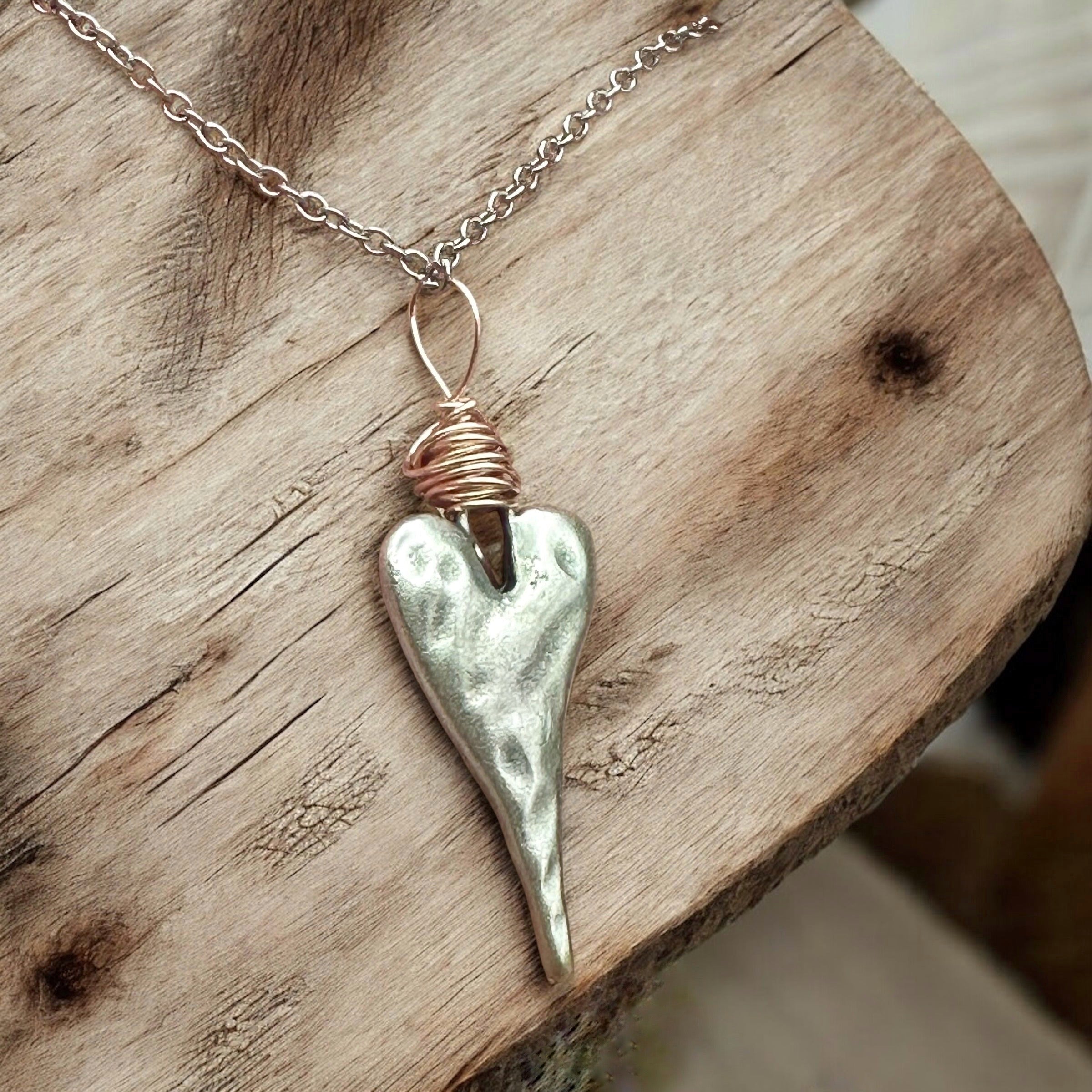 Wire Wrapped Heart Necklace