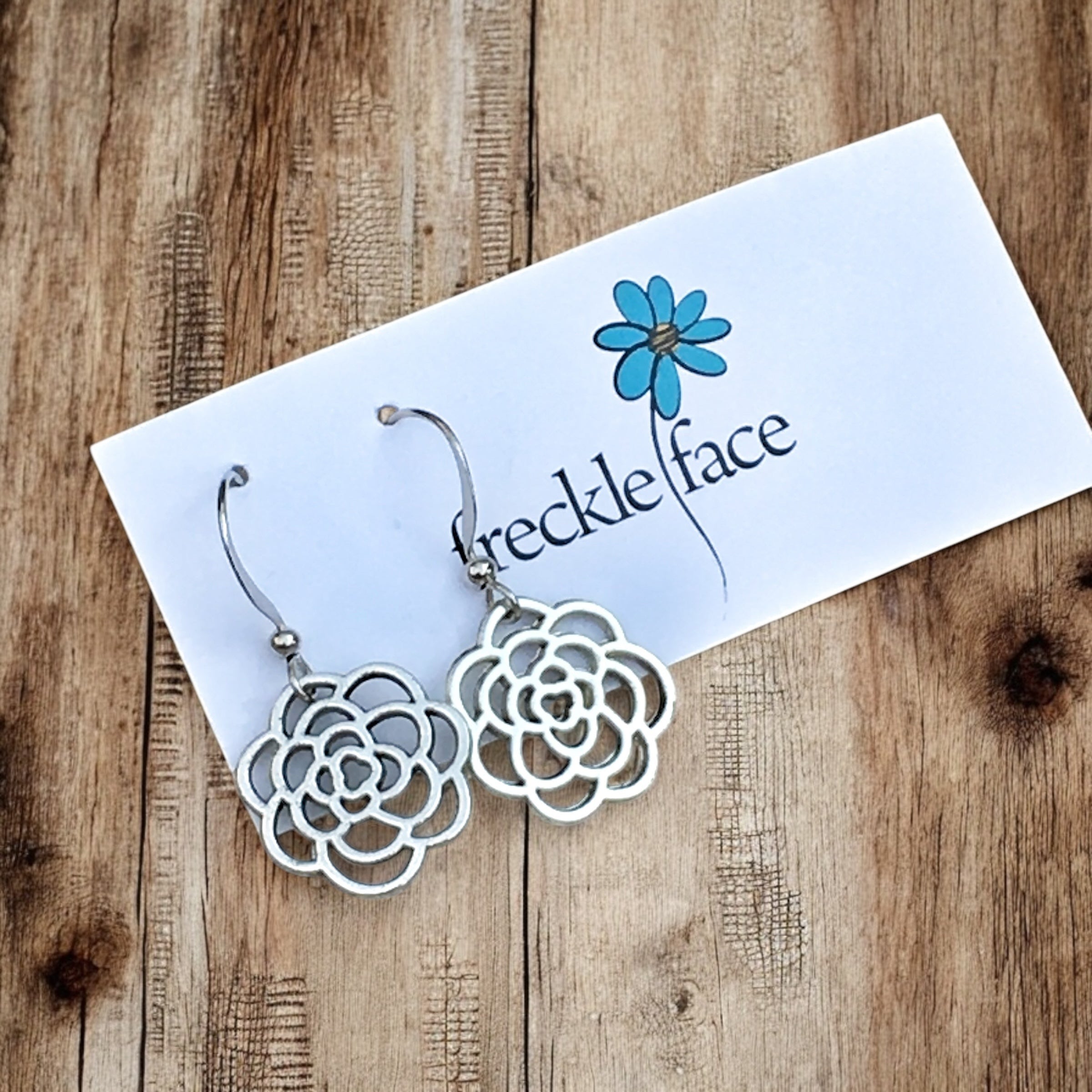 Rose Flower Earrings