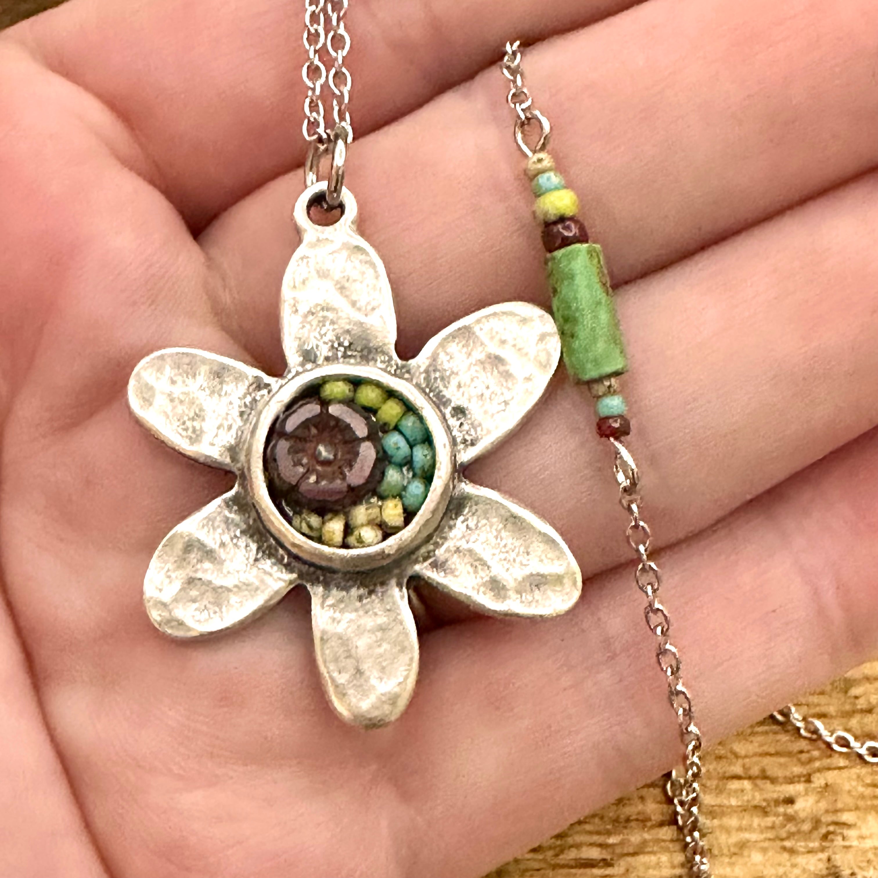 One of a Kind Mosaic Adjustable Necklace