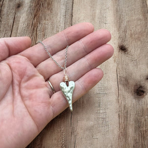 Wire Wrapped Heart Necklace