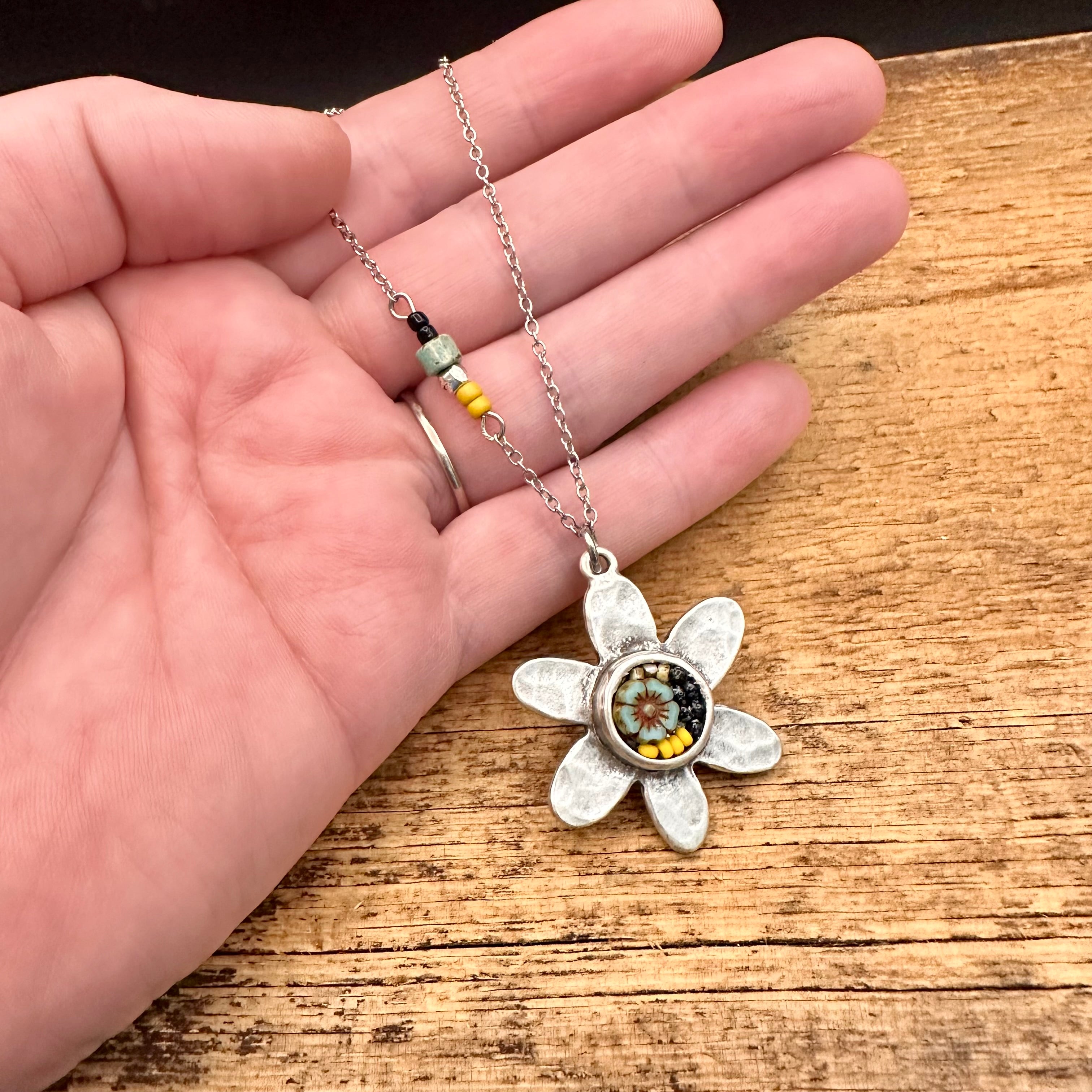 One of a Kind Mosaic Adjustable Necklace