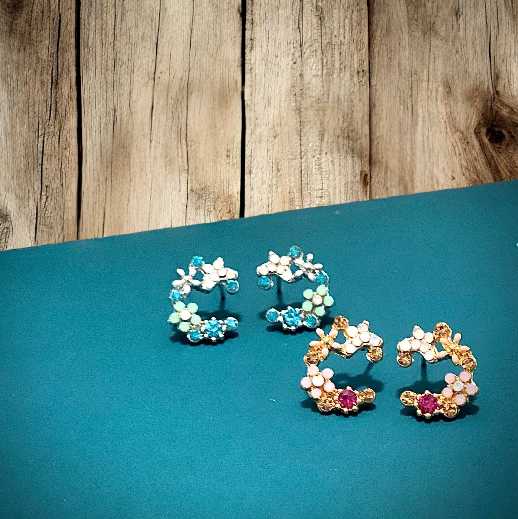 Crescent Bloom Stud Earrings