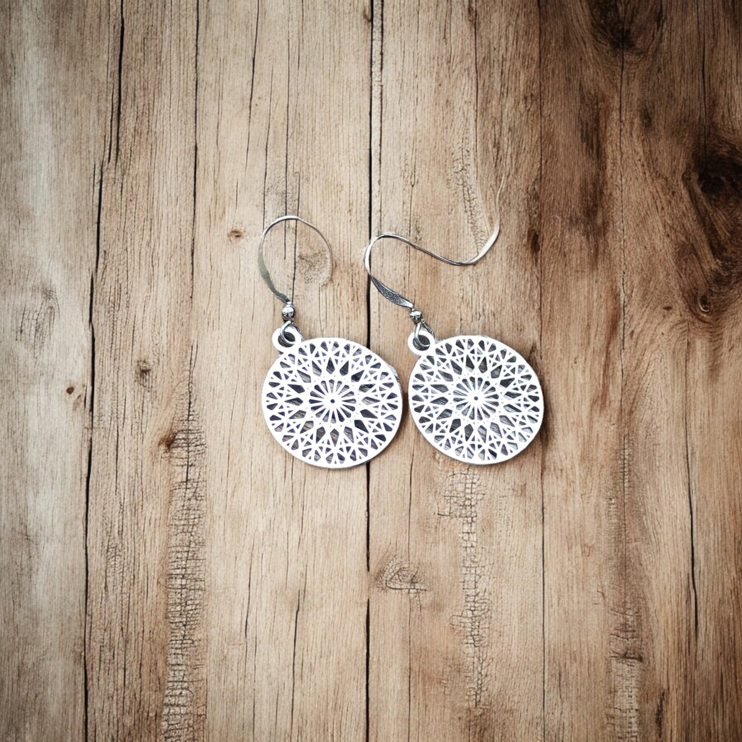 Stainless Steel Lightweight Filigree Earrings