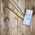 Mixed Metal Necklace & Earrings Gift Set