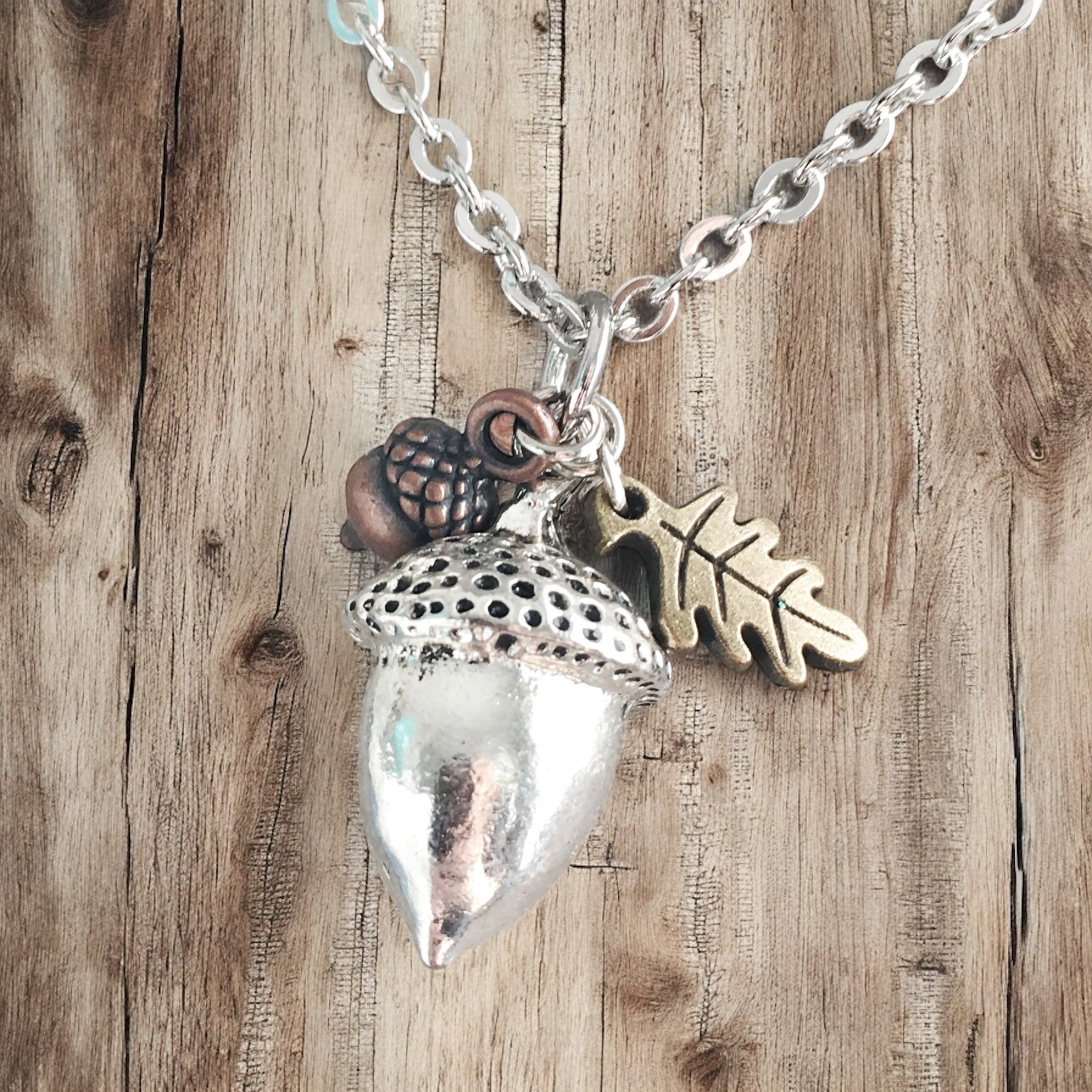 Simple Acorn Necklace