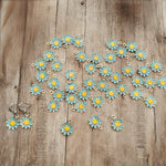 Blue Daisy Earrings