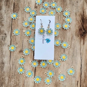 Blue Daisy Earrings