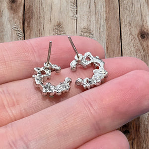 Crescent Bloom Stud Earrings