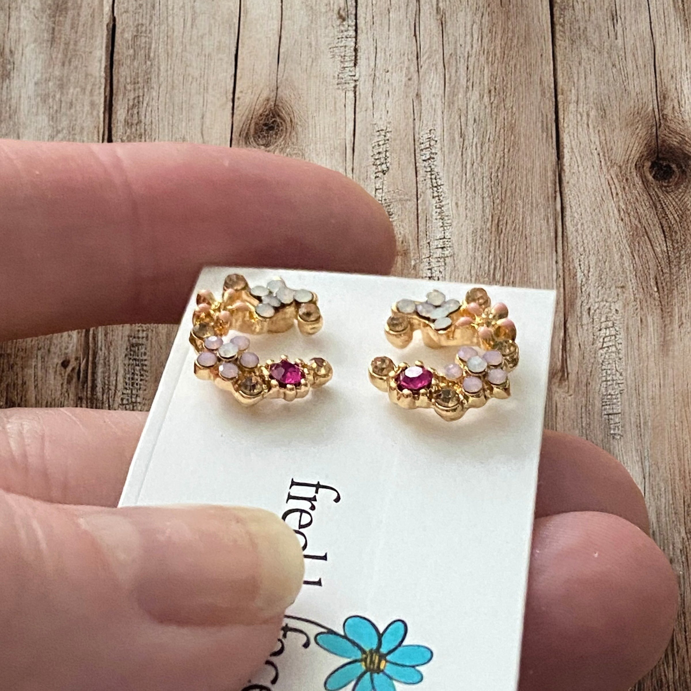 Crescent Bloom Stud Earrings