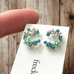 Crescent Bloom Stud Earrings