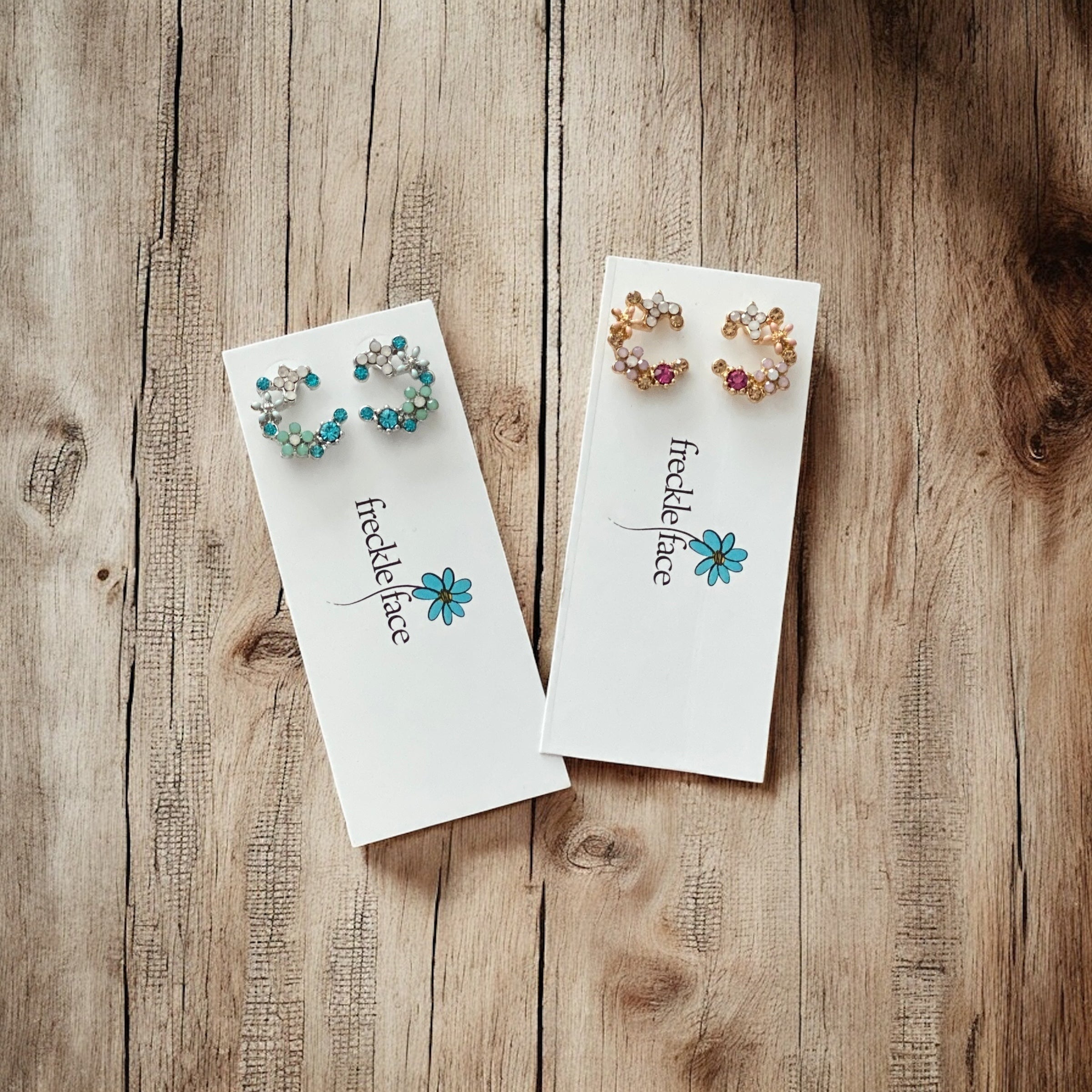 Crescent Bloom Stud Earrings