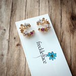 Crescent Bloom Stud Earrings