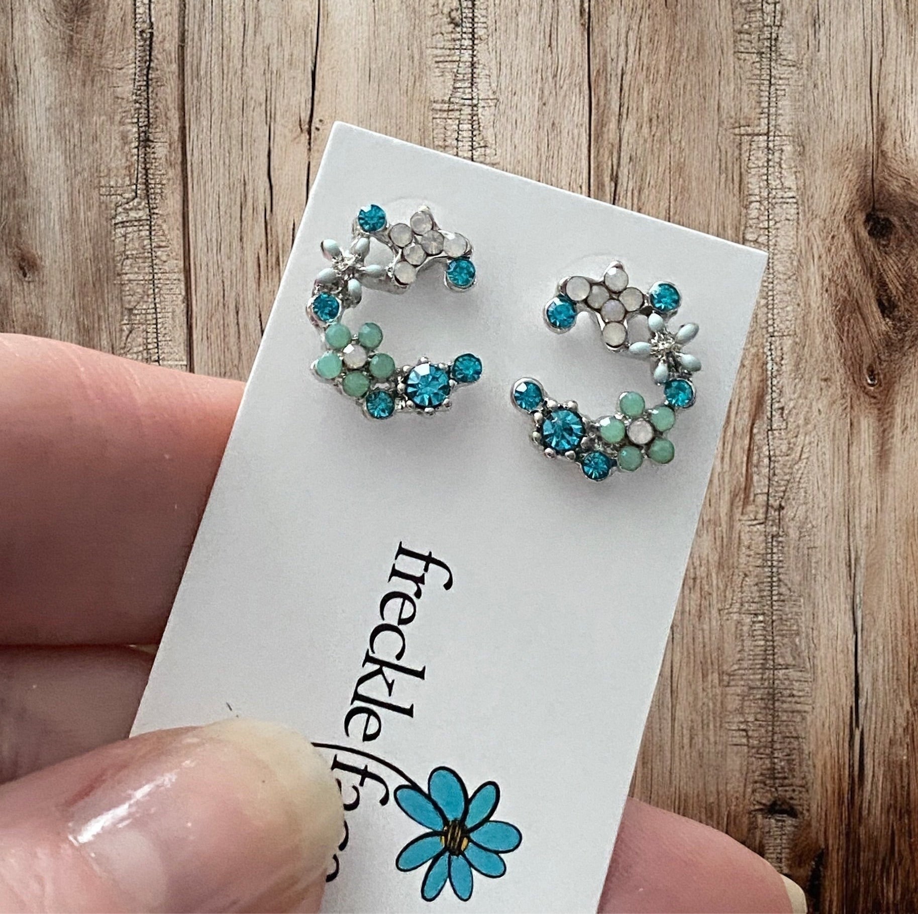 Crescent Bloom Stud Earrings