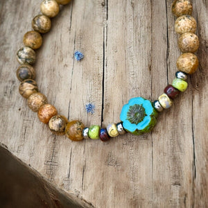 Boho Beaded Flower Bracelet