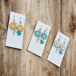 Enameled Flower Earrings