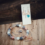 Rose gold Bracelet/Earrings Gift Set