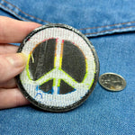 Iron On Patches - Rainbow Peace Sign