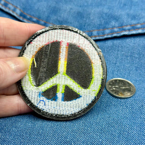 Iron On Patches - Rainbow Peace Sign