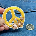 Iron On Patches - Peace Sign with Flowers