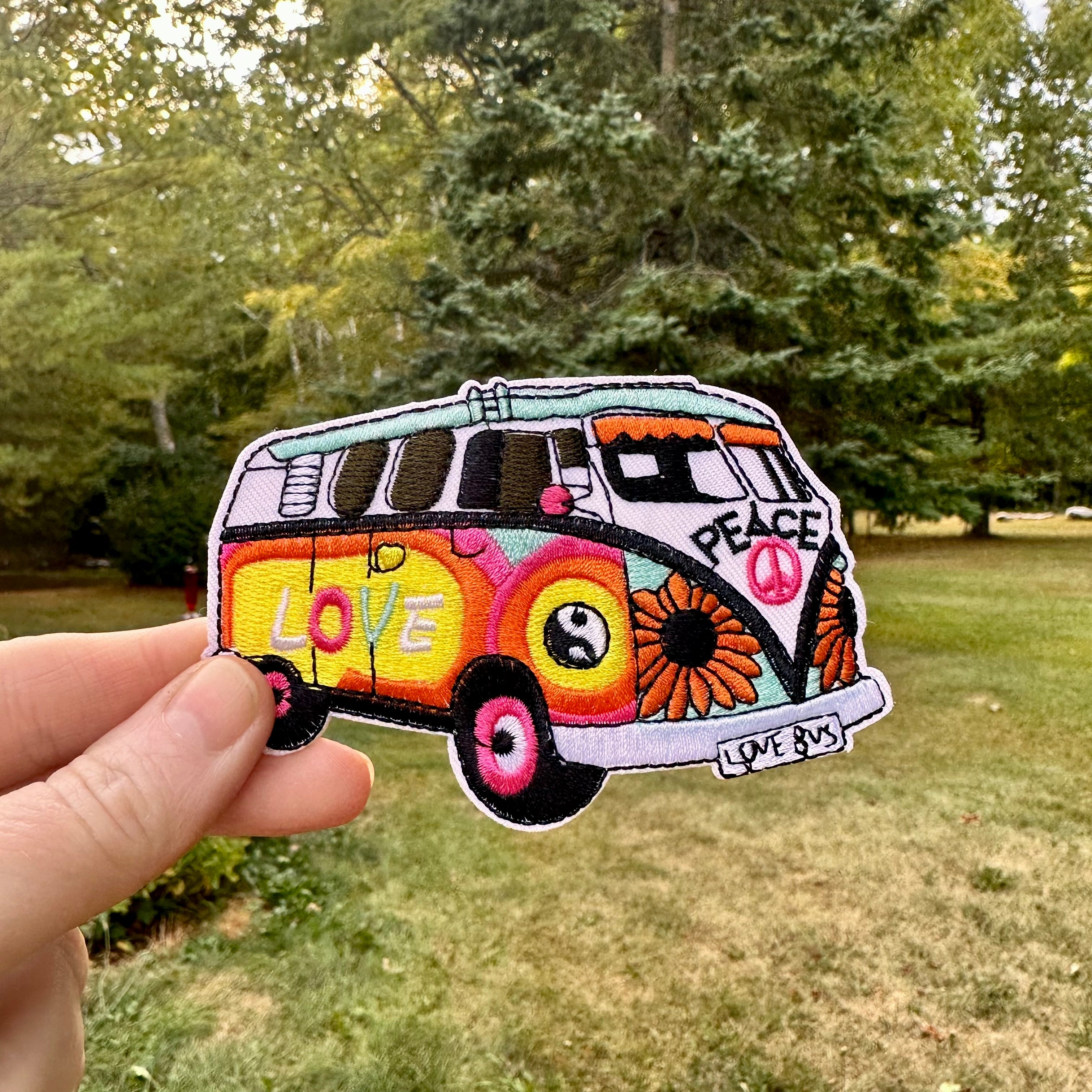 Iron On Patches - Love & Peace VW Van