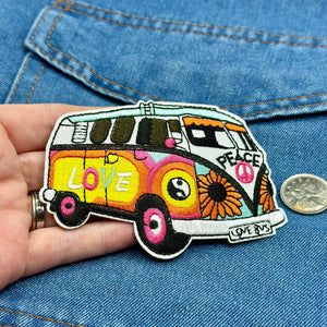 Iron On Patches - Love & Peace VW Van