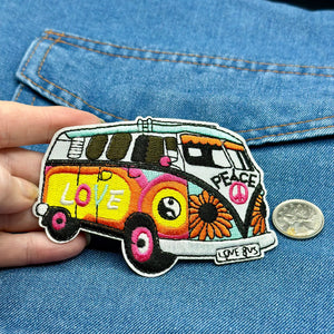 Iron On Patches - Love & Peace VW Van