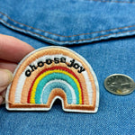 Iron On Patches - Choose Joy Rainbow