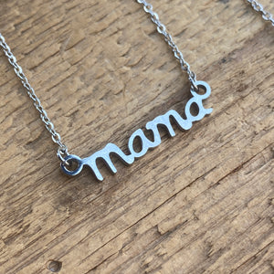 Stainless Steel Mama Necklace