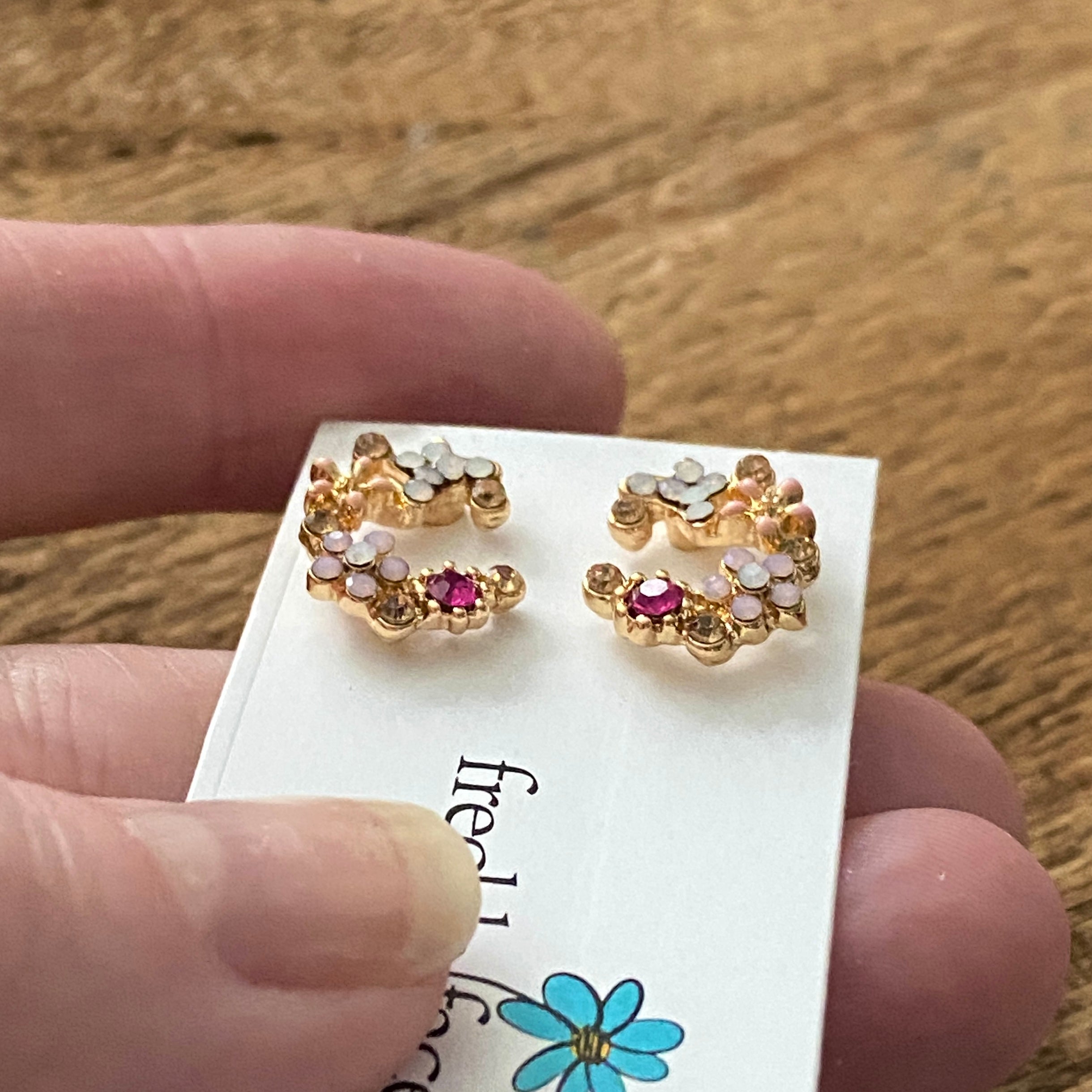 Crescent Bloom Stud Earrings