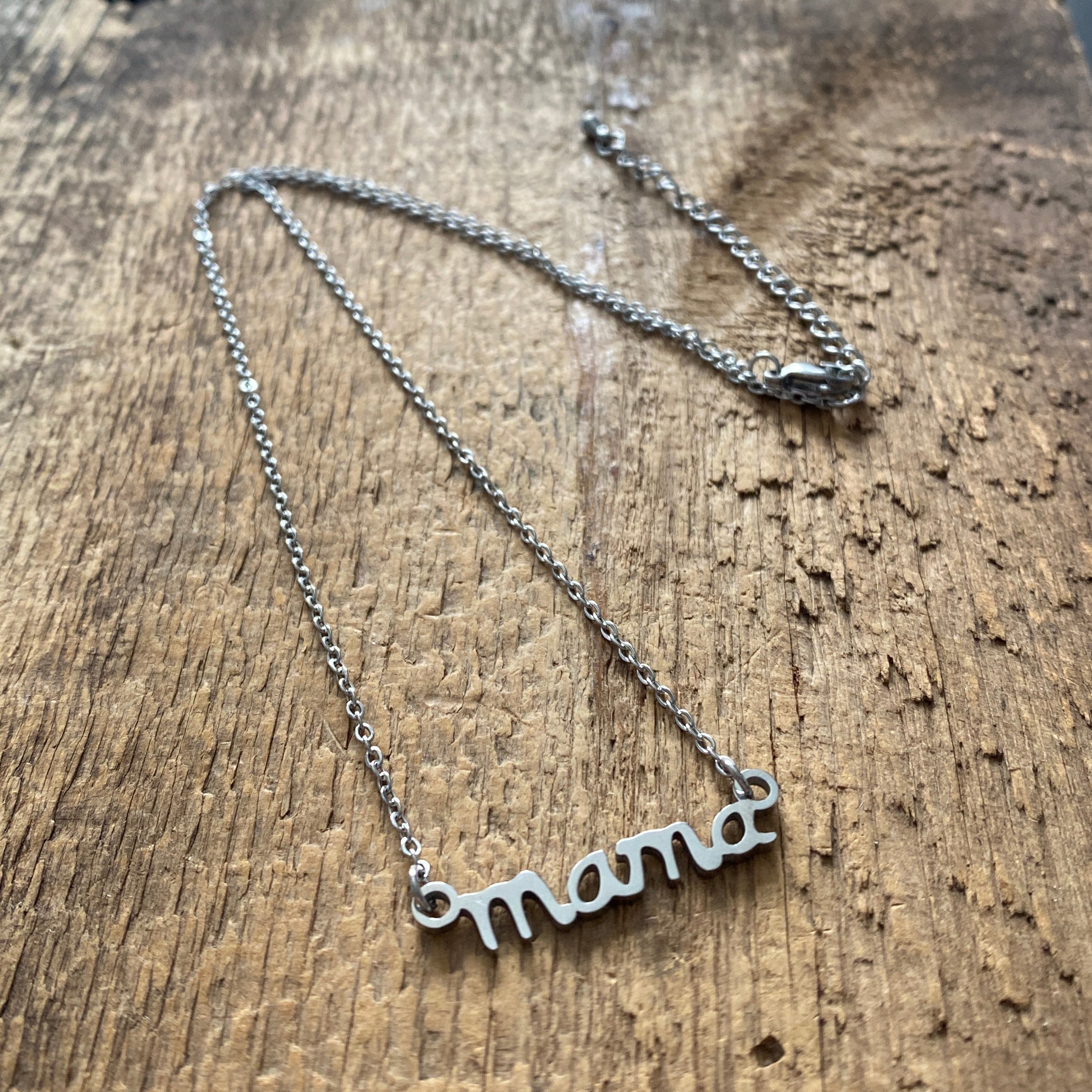 Stainless steel jewelry necklace High quality MAMA Girls jewelry Necklace  High grade jewelry earrings Necklace Roman digital